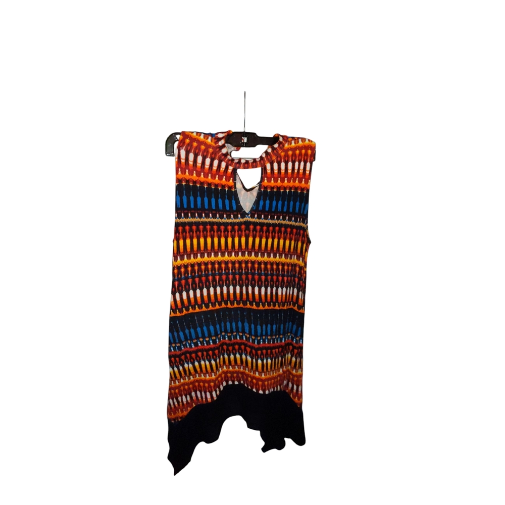 August Silk Multicolor Sleeveless Blouse